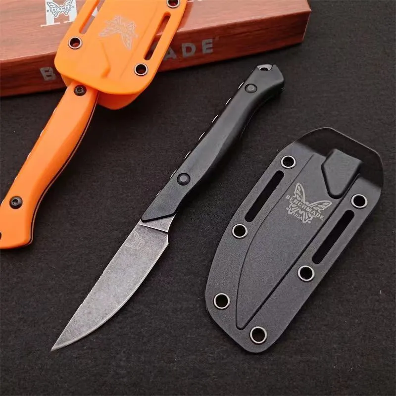 Benchmade 15700 Straight Knife CPM 154 Stonewashed Blade Full For Hunting Outdoor -Hygo Knives™
