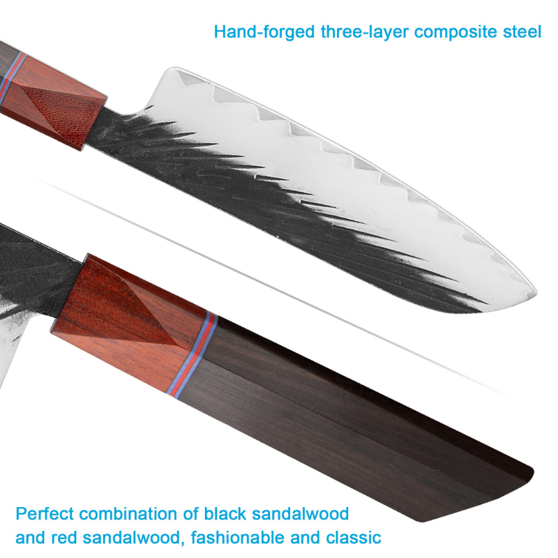 Japanese Santoku Chef Knife AUS10 3-layer Kitchen -Hygo Knives™